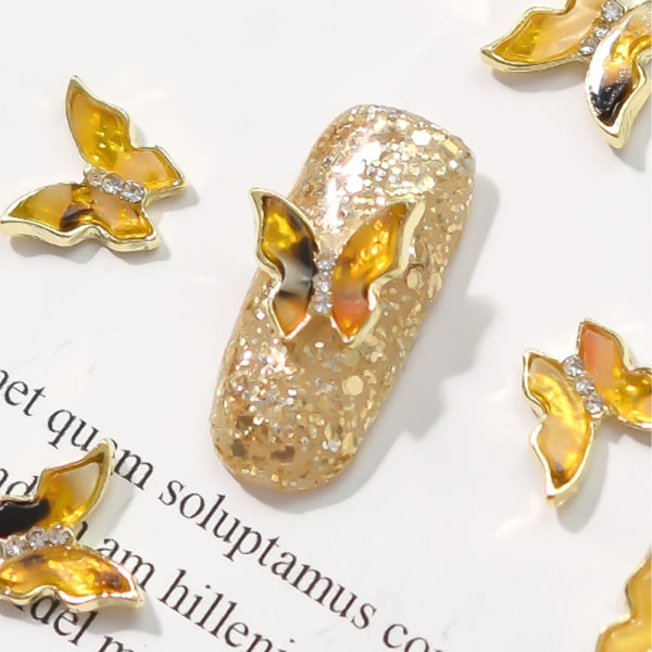 3D Nail Art Butterfly Nail Art Rhinestone Diamond Glitter, Nydesign Akryl Butterfly Nail Art Smycken