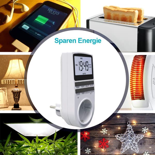 Programmerbare digitale tidsbryterkontakter, kompakt elegant designintegrasjon for styring av husholdningsapparater, energibesparende sikkerhetsløsning med 24 timer