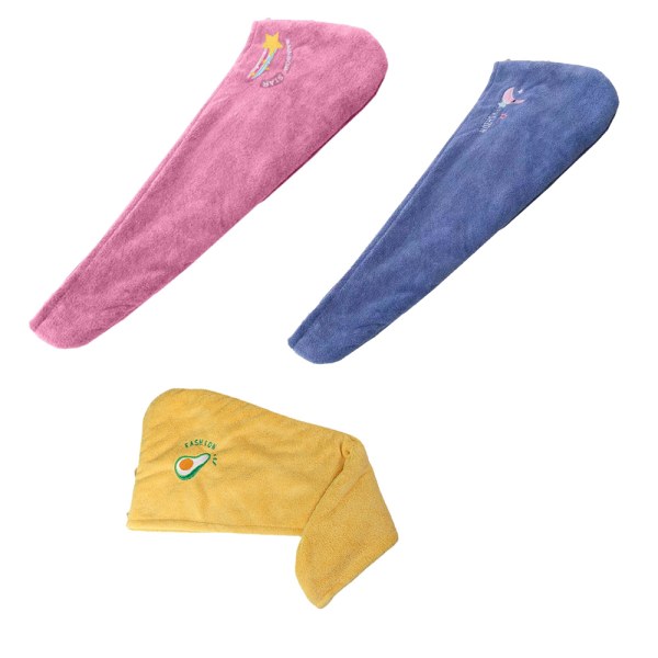 Hårhåndklæde Wrap 3 Pak, Super Absorberende, Hurtig Tørring af Vådt Hår