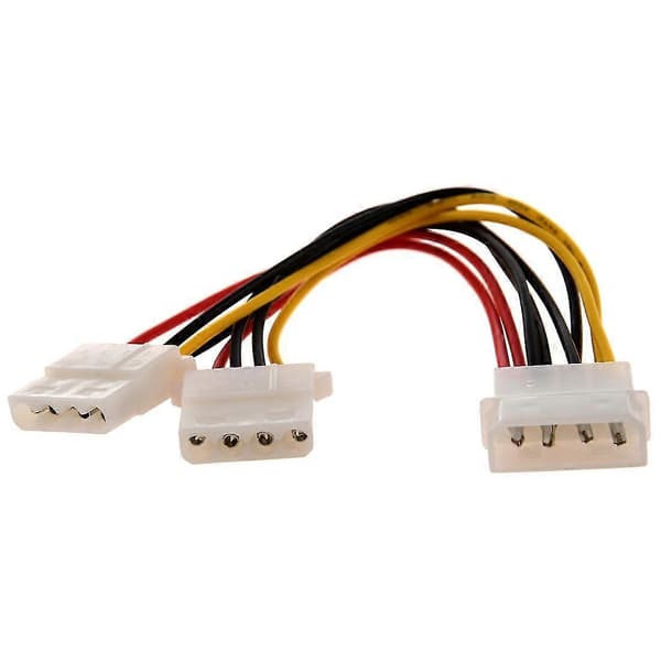 Datamaskin Molex 4-pinners strømforsyning Y-splitterkabel