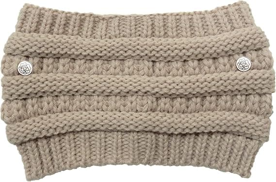 Beige Vinterhue til Kvinder Varm Strikket Hue Uldtråd