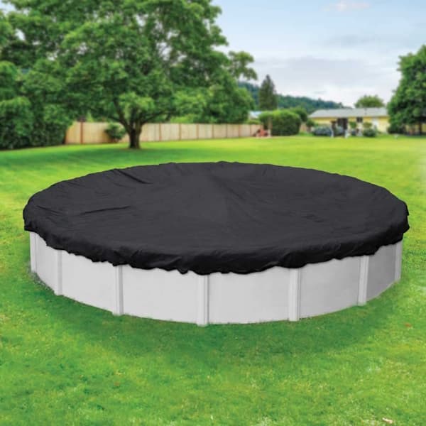 Pyöreä uima-altaan talvipeite 300 * 20 cm, musta