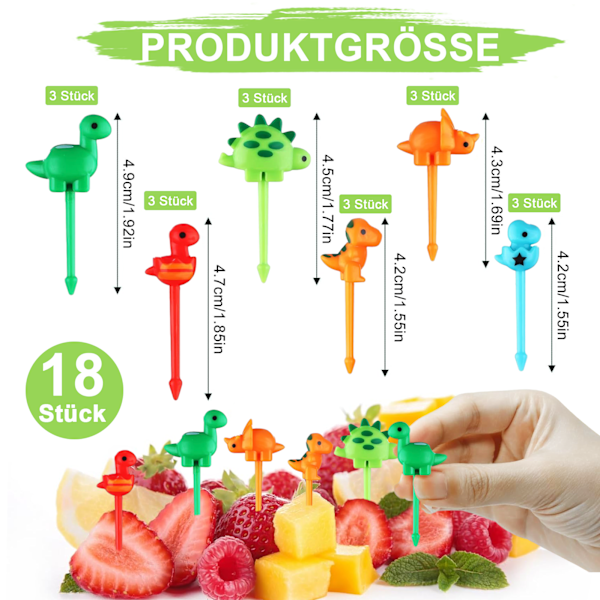 18 stk. dinosaur vandgaffel