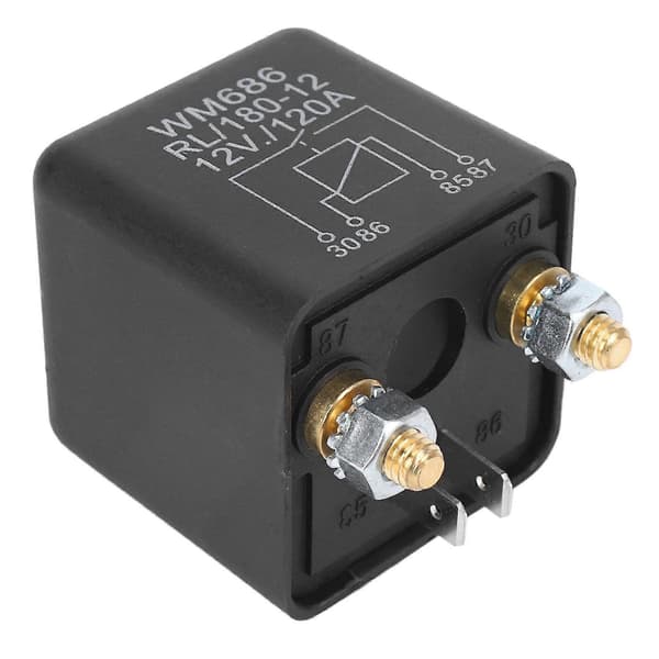 10 stk. Wm686 4 Terminal DC 12V 120A Bil Universal Laderelæ Kontakt Strøm Sort