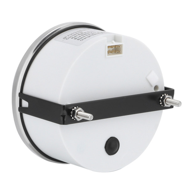 85mm / 3,3 tommer Bådturteller Sensor IP67 Tacho Måler 12V / 24V Rød Belysning med LCD Display Service Time Meter 3000 RPM Sølvramme Hvid Skive