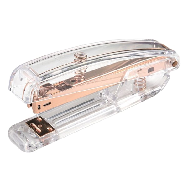 Stapler Minimalistinen tyyli Työvoiman säästävä Helppo nitoa Mukava ote Akryyli Metalli Käsikäyttöinen nitoja toimistoon kouluun Rose Gold