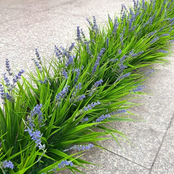 12 Buketter Konstgjorda Blommor Utomhus UV-Resistenta Falska Blommor
