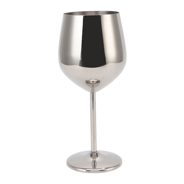 Metallvinglas i rostfritt stål, elegant, hög hårdhet, 500 ml, silverfärg, perfekt för fester, bröllop och banketter