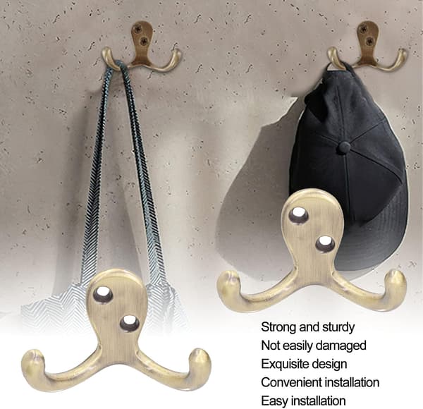 Krok, 2 stk. Retro Stil Sink Legering Kleskrok Enkel Design