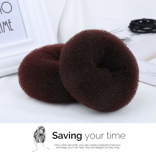 Donut Hårbulle Maker, Teenitor Ring Style Bun Maker Set
