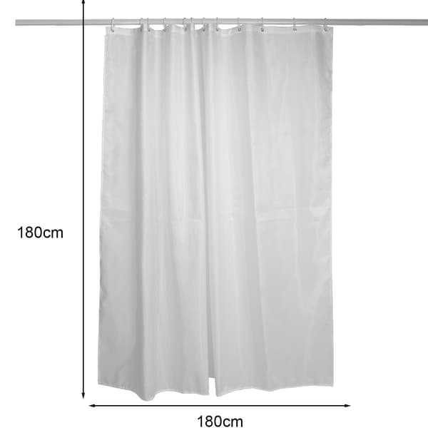 Stilig dusjforheng med teksturert design, polyestermateriale sikrer holdbare rustfrie maljer, enkel installasjon med 12 maljer