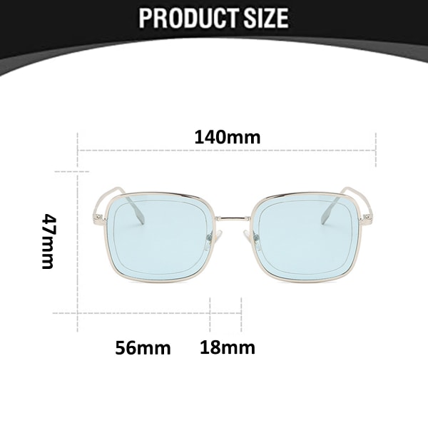 Korean style fashion square frame sunglasses trendy retro