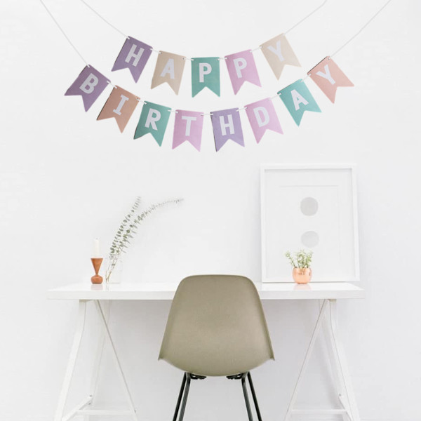 Färgglada bokstäver Happy Birthday Banner Batter - Barn