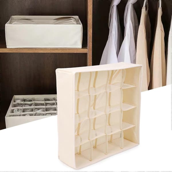 3 Pak Sok Undertøj Organizer Dividere, 64 Cellers Foldbar Skabs Organizer Og Opbevaring