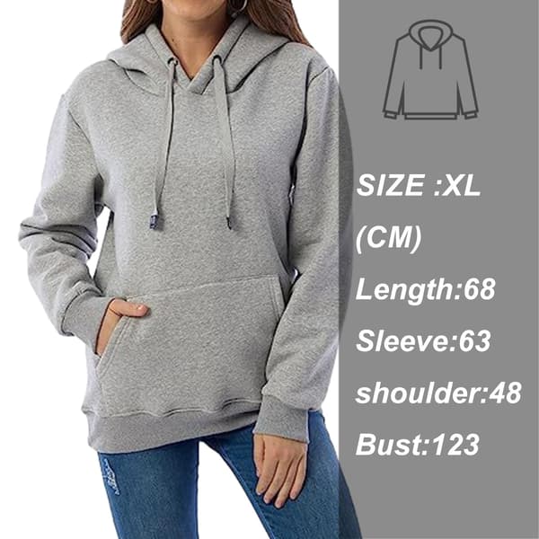 Casual Vinter Varm Fleece Sherpa Foret Pullover Hættetrøje til Kvinder