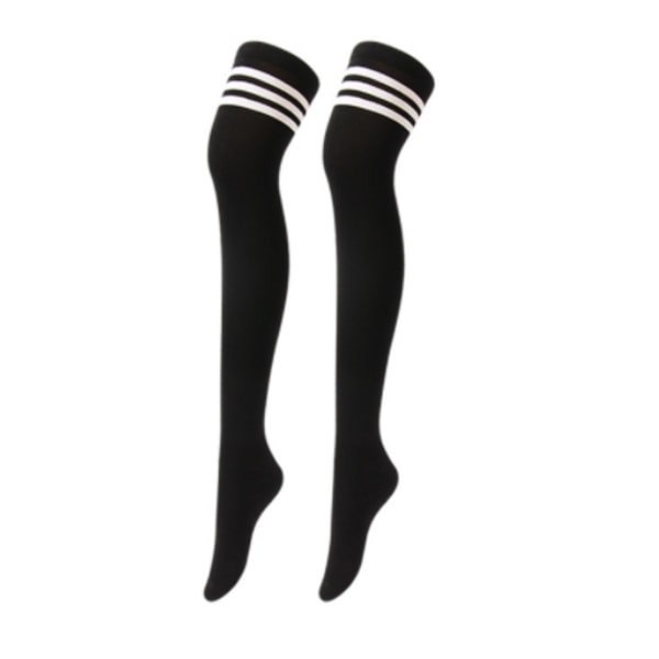 High Thigh Socks Striped Over Knee Thin Tights Long Stocking Knee High Leg Warmer(72cm)