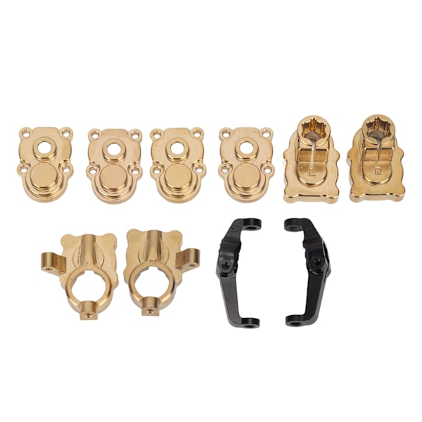 RC Styrkopp Uppgraderingsset Koppar Exakt Bakaxel Hylsa Växelskydd Set för FCX24 1/24 Klätterbil Guld