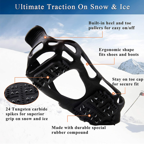 Walk Traction Cleat for Walking on Snow and Ice (1 par)