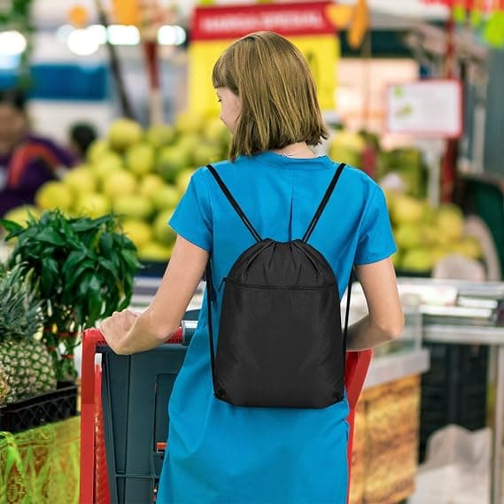 Kiristysnyörillinen reppu, unisex, urheilukassi, vedenpitävä kuntosalikassi, rantakassi B