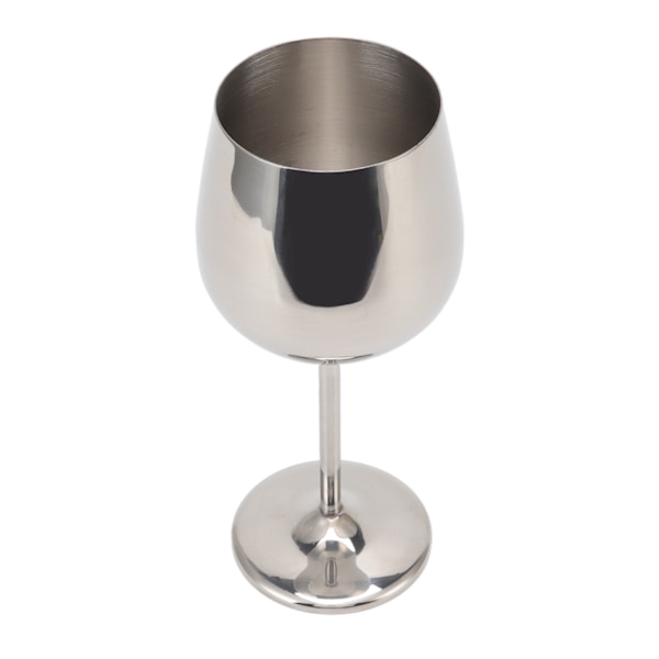 Metallvinglas i rostfritt stål, elegant, hög hårdhet, 500 ml, silverfärg, perfekt för fester, bröllop och banketter