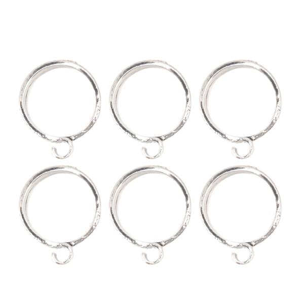 6 stk Metall Hekle Ringer Garn Tråd Guide Finger Holder Justerbar Åpning Strikking Ring