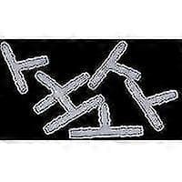 Koppling 6 mm slang, vit/transparent 10 st