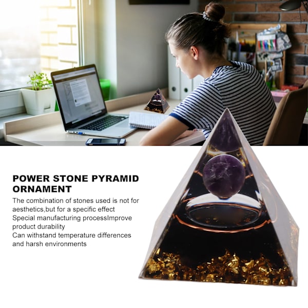 5 cm Pyramid Positiv Energi Healing Kristall Meditation Organisk Sten Pyramid Zodiak Energi Generator Skytten