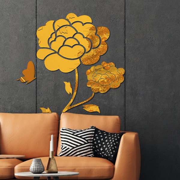3D kolmiulotteiset kristalliseinätarra DIY peilikalvot flo