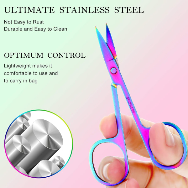 3 st Curved Nagelsax i Rostfritt Stål Små Naglar
