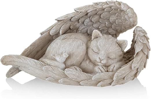 1 stk. Resin Statue Kat Engel Mindestatue Til Minde Om Vores Tabte