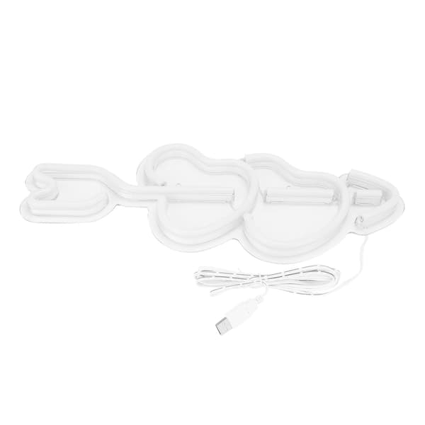 Hjärtformad Neonlampa Dekoration för Studierum Sovrum Vardagsrum Husbil Skrivbord USB-driven