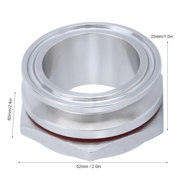 304 Rustfrit Stål Hjemmelavet Ølbrygningskeddel Bulkhead Tilbehør Kompressionsfitting