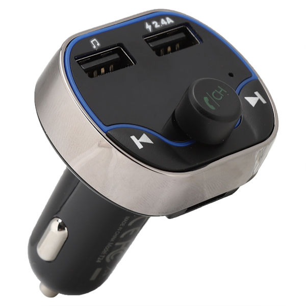 T24 FM-lähetin Langaton Handsfree Auton Bluetooth MP3-soitin Digitaalinen Näyttö 2 USB-laturia