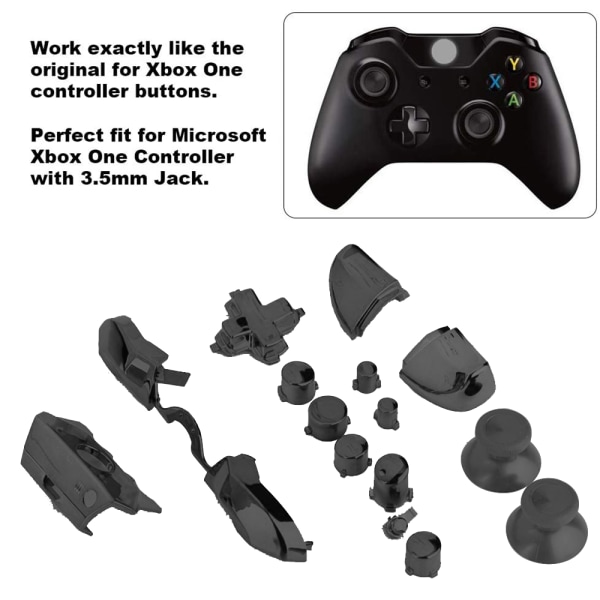 Fulde Knapper Sæt til Xbox One/Elite Controller (3,5 mm Port) wi