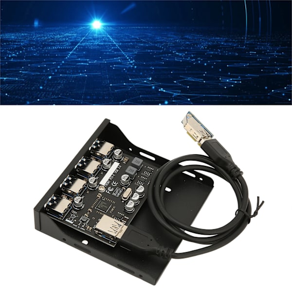 PCIE til USB 3.0 PC Frontpanel 4 Porte 5Gbps PCIE USB Adapter Understøtter Hot Swap 3,5 Tommer USB3.0 Frontpanel til Windows