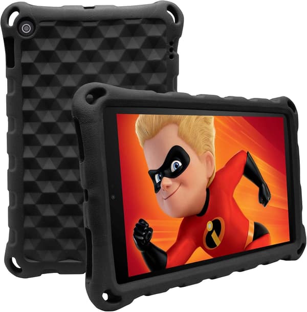 2019 Ny Fire 7 Tablet Fodral, (Kompatibel med 5:e generationen, 2015 års modell/7:e generationen, 2017 års modell/9:e generationen, 2019 års modell), Lättvikt N-black