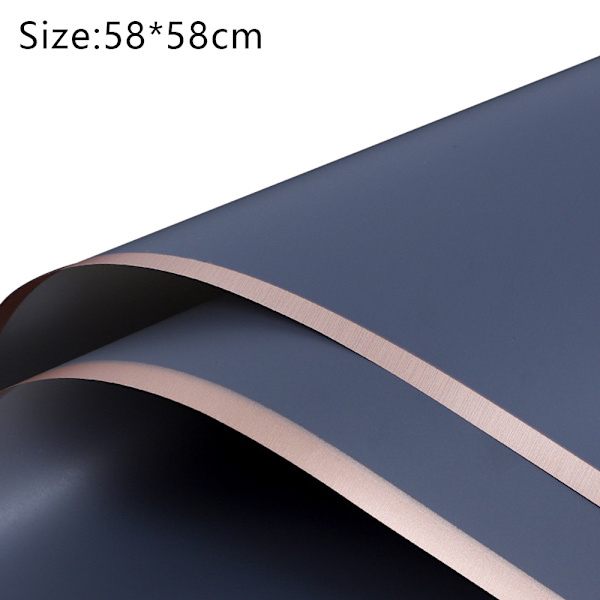 20 kpl Vedenkestävä Kukallinen Pakkauspaperi 58 * 58cm, Kultareunallinen