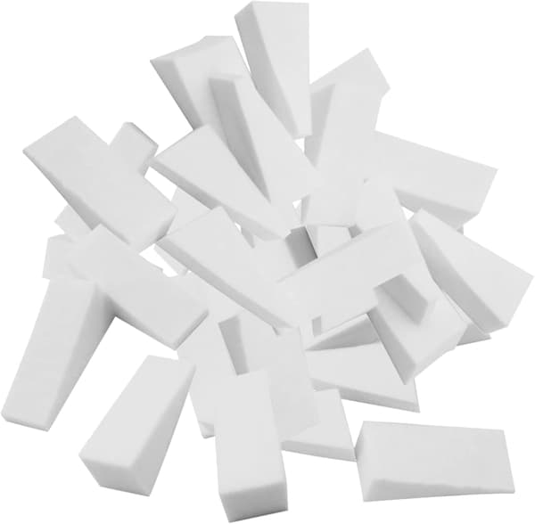 Vit - 30-pack sminksvampar, trekantiga sminksvampar, Trian