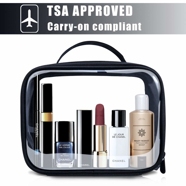 Toiletry Bag With Handle Strap, Clear Travel Liquids Toiletries