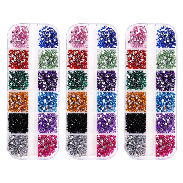 Kristall Nail Art Blandade Flatbacks Rhinestones