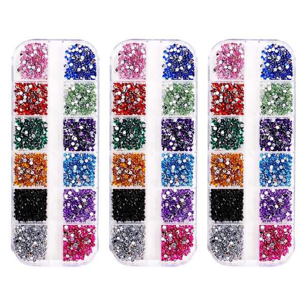 Kristalli Kynsilakat Sekalaiset Litteät Rhinestones