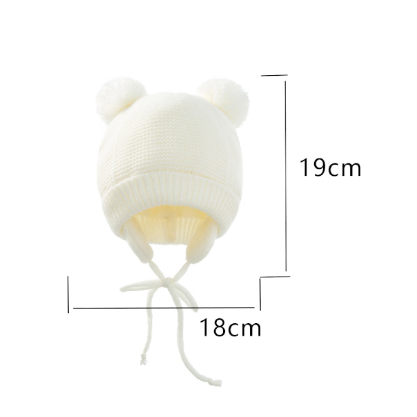 Barnens fläta hatt, varm öronprotektion barnens stickning