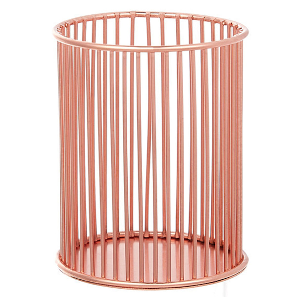 Metallpennholdere for skrivebord, sminkekostbeholdere, blyantholdere