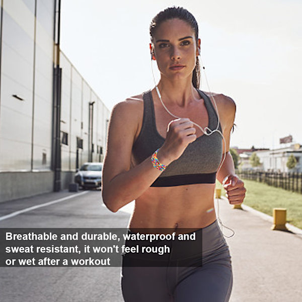 Flettet Solo Loop-rem kompatibel med Xiaomi Mi Wristband