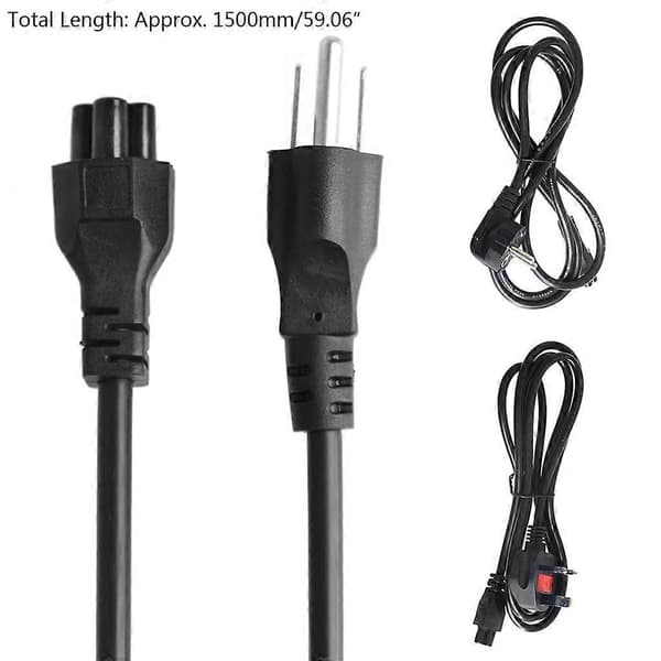 1,5 m AC-strömkabel C5 strömförlängningskabel adapter kompatibel för bärbar dator PC-dator EU