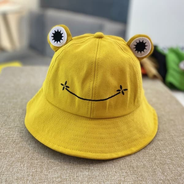 Tecknad Groda Bucket Hatt, Unisex Sommar Solhatt För Vuxna, Vikbar