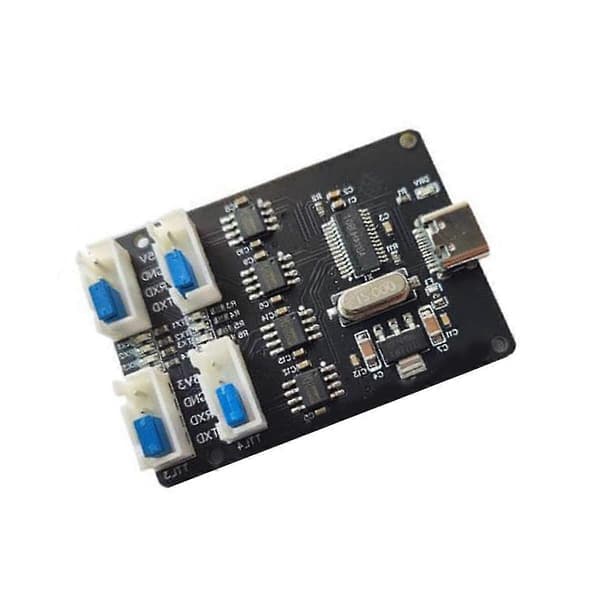 4-kanavainen USB-TTL-moduuli Ch340 Hub Neljä TTL Type-C-liitäntää