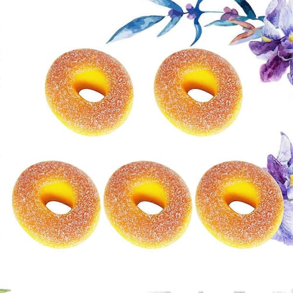 5 stk. simulerede donut-fotorekvisitter PU kunstig mad DIY-pynt
