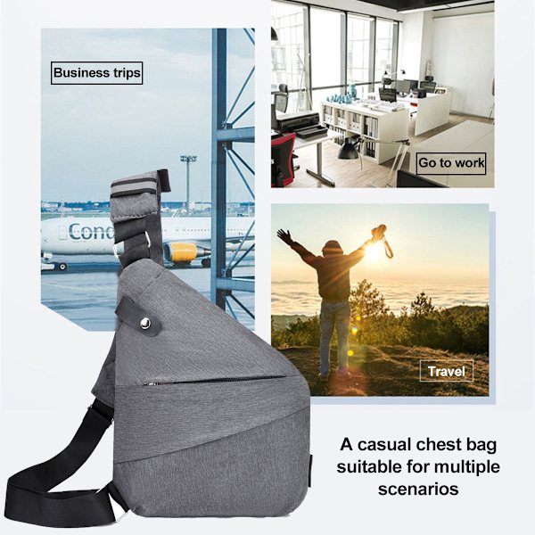 Cross body bröstväska: Ultra tunn cross body väska, axel