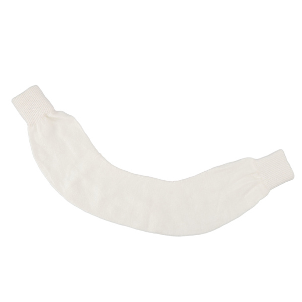 U-formad nackvärmare i gummi med dubbla stickade isolering, varmvattenflaska i beige